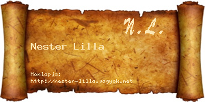 Nester Lilla névjegykártya