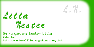 lilla nester business card